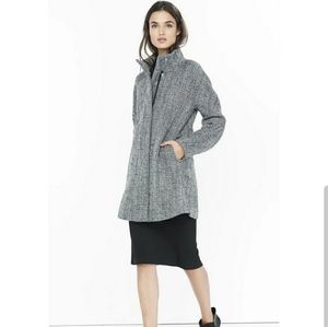 Express Tweed Cocoon Coat, XS